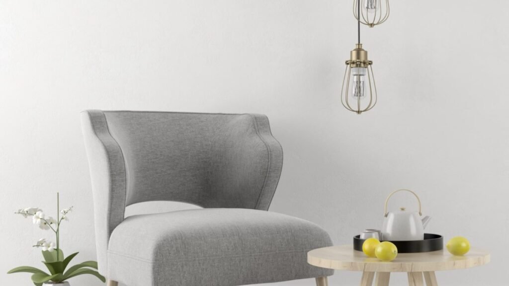 Modern home and office interior with cohesive design theme.