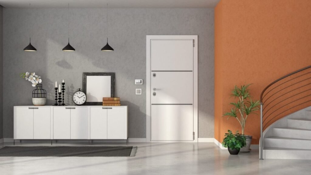 Modern sustainable building design with elegant interior elements.