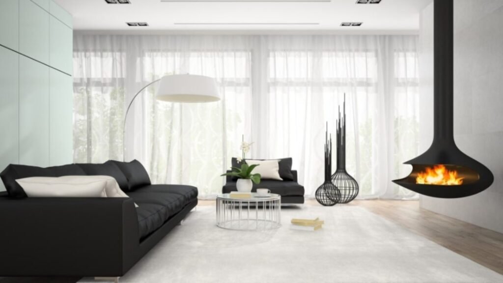 Open concept home interior showcasing efficient space design.